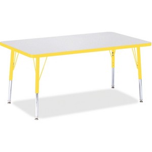 Jonti-Craft Berries Elementary Height Color Edge Rectangle Table (30 x 48) in Yellow - 1 of 2