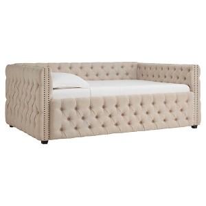 Darlington Tufted Daybed - Queen - Oatmeal - Inspire Q