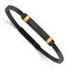 Black Bow Jewelry Black & Gold Tone Plated Stainless Steel Leather I.D. Bracelet, 8.5 In - 4 of 4
