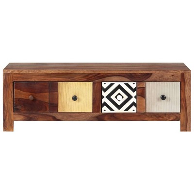vidaXL Coffee Table Brown with multicolored drawer fronts