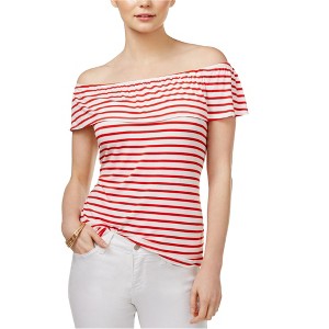 maison Jules Womens Flounce Knit Blouse - 1 of 1
