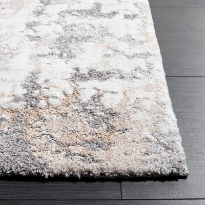 Bentley Beige and Grey Abstract Synthetic Area Rug