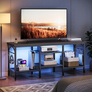 Pinmoco 47" LED TV Stand with Open Shelves, Media Entertainment Center for Living Room/Bedroom - 1 of 4