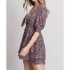 Women's Smocked Sleeve Tie Waist Flowy Romper - ALLIE ROSE M - 3 of 4