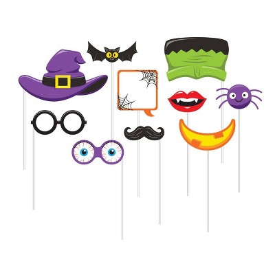 10ct Halloween Photo Booth Props