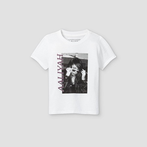 Toddler Girls' Aaliyah Short Sleeve Graphic T-Shirt - White 18M