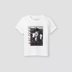 Toddler Girls' Aaliyah Short Sleeve Graphic T-Shirt - White