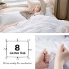 Duvet Cover Set 3pcs Prewashed Fabric Queen Size Bright White - Bedsure - 4 of 4