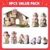 Joyfy 9pcs Christmas Story Nativity Set, Xmas Decorations Tabletop Playset Includes Manger and 8 Figurines, Party Decoration Miniature Toys for Kids - 3 of 4