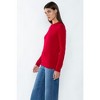 JENNIE LIU Women's 100% Pure Cashmere Long Sleeve Crew Neck Pullover Sweater - 3 of 4