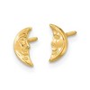 Black Bow Jewelry Kids Crescent Moon Face Screw Back Post Earrings in 14k Yellow Gold - 2 of 4