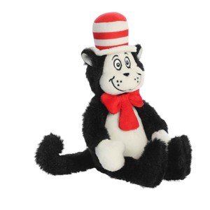Aurora Small Cat In The Hat Dr. Seuss Whimsical Stuffed Animal Black 8" - 1 of 4