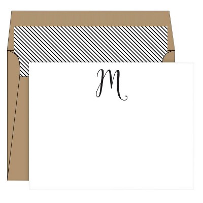 10ct 'M' Monogram Die Cut Social Set Collections White