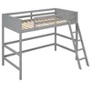 Sapphtopaz Wood Twin Size Loft Bed with Guardrails & Ladder Safe Loft Bed Frame with Under Bed Storage for Kids,Sturdy Kids Bed for Bedroom - 4 of 4