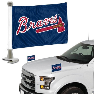 MLB Atlanta Braves Ambassador Car Flags - 2pk