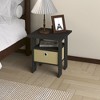 HOMLUX Set of 2 End Table Nightstand with Bin Drawer, Multiple Color Options - 4 of 4