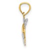 Black Bow Jewelry 14k Yellow Gold and White Rhodium Two Tone Heart with Wings Pendant - 2 of 4