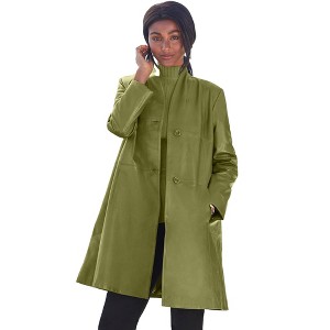 Jessica London Leather Swing Coat - 1 of 4