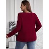 Coolmee Womens Plus Size Tops Fall Casual Tunic Shirts Lightweight V Neck Pullover Long Sleeve Blouse - 3 of 4