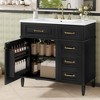 GDFStudio Richard 36" Adjustable Shelf Bathroom Vanity with Ceramic Sink Top and Solid Wood Frame - 2 of 4
