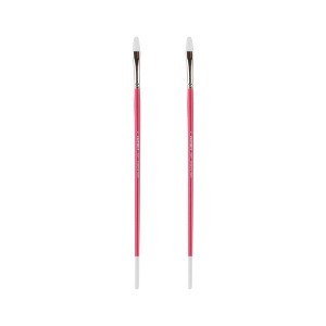 Creative Mark Pro White Soft Filament Acrylic Paint Brushes - Round  Sets of 2 - Versatile Synthetic Brushes for Acrylic Painting , Gouache, Oils & - 1 of 4