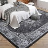 coucheta Vintage Neutral Printed Pattern Area Rug, Washable Boho Stain-Resistant Non-Slip Large Soft Carpet, for Living Room, Bedroom, Home Office - 2 of 4