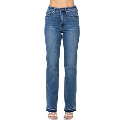 Women's High Rise Control Top Release Hem Slim Bootcut Jeans - Judy Blue