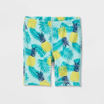 Toddler Girls' Pineapple Print Swim Shorts - Cat & Jack™ Turquoise Blue