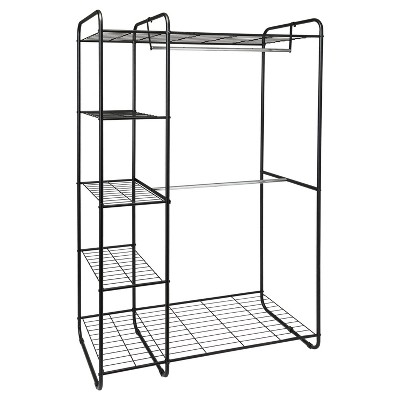 Freestanding Closet Black/Silver - Room Essentials™