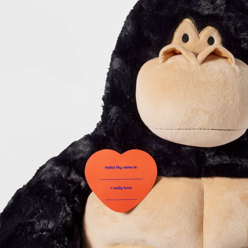 18&#39;&#39; Gorilla Stuffed Animal with Heart Accent - Gigglescape&#8482;, 4 of 5