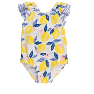 RuffleButts Girls UPF50+ V-Back One Piece - 1 of 4