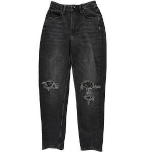 GUESS Womens Eco Crystal Rip Repair Mom Relaxed Fit Jeans - 1 of 3