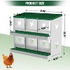 Metal Chicken Nesting Boxes, Nesting Boxes with Metal Legs, Chicken Laying Box with Roll Out Egg Collection with Vented Holes - 3 of 4