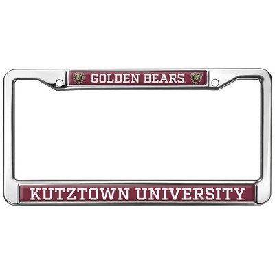 Kutztown University Mascot Full Size Standard License Plate Metal Frame