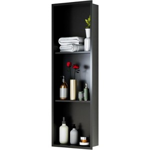 Stainless Steel Shower Niche with Recessed Rectangle Design, No-Tile Installation Required, Wall-Mounted Storage for Bathroom - 1 of 4