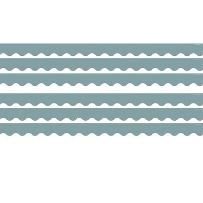 Teacher Created Resources® Stone Blue Scalloped Border Trim, 35 Feet Per Pack, 6 Packs