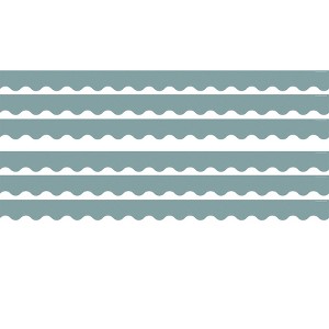Teacher Created Resources® Stone Blue Scalloped Border Trim, 35 Feet Per Pack, 6 Packs - 1 of 4