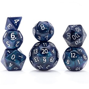 Gate Keeper Games Mirror Universe Double Dice 7pc RPG Set - Galactic Glitter RPG - 1 of 4