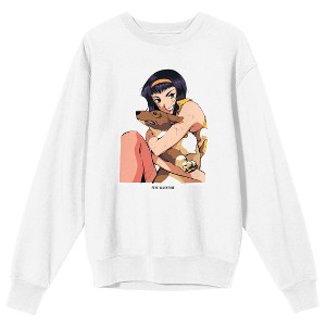 Faye Valentine and Ein Cowboy Bebop Men's White Long Sleeve Sweatshirt - 1 of 1