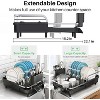 Attop Dish Drying Rack, Expandable Dish Rack for Kitchen Counter, Stainless Steel Dish Drainer with Drainboard Set - 2 of 4