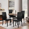 FDW Leather/Fabric Dining Chairs Set of 4 with Solid Wood Frame for Restaurant - image 2 of 4