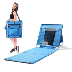 Karl Home Patio Blue Lightweight Foldable Beach Mat Lounge Chair - 1 of 4