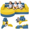 Cesicia Yellow Modular Kids Play Couch, Child Sectional Sofa for Playing, Sitting & Sleeping, Convertible Foam Floor Cushions for Kids, 14 Pcs - 2 of 4