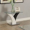 Niessa Contemporary End Table White/Dark Gray/Chrome - HOMES: Inside + Out - 2 of 4