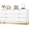 53.5" Large Dresser Organizer, 6 Drawer w/Metal Handle Legs,  6 Chest of Drawers, Dressers with Drawers for Closet, Hallway, Living Room, Entryway - 2 of 4
