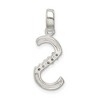 Black Bow Jewelry Sterling Silver and CZ, Lauren Collection, Initial S Pendant - 3 of 4