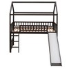 PAGED Metal Housebed Bunk Bed Loft Bed, Twin over Twin Bed Frame with Slide, Ladder and Guardrail for Kids, Teens - 3 of 4