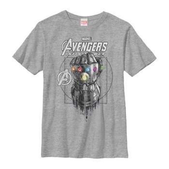 Stone Infinity Endgame Color Target : Logo T-shirt Marvel Girl\'s Gauntlet Avengers: