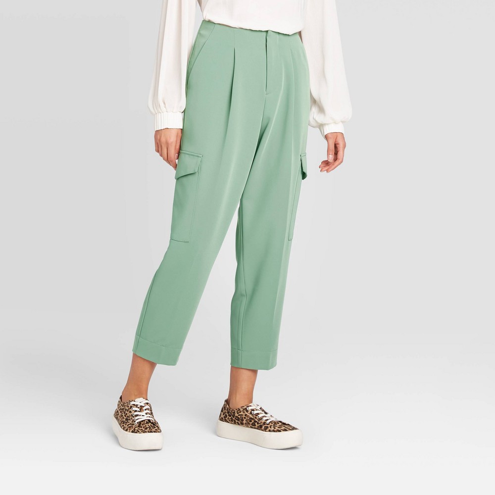 Women's Mid-Rise Cargo Cropped Pants - Prologue Green 8, Women's was $29.99 now $20.99 (30.0% off)