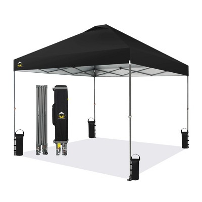 10x10 Recreational Centerlok Canopy – Infinite Leg, Sto ‘N Go, Silver Coated 150D – TS100A Black